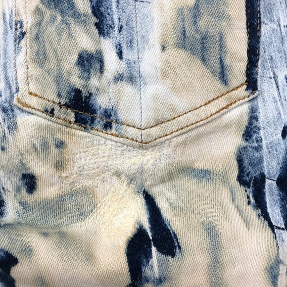 Rag + Bone Skinny Jeans Acid Wash  Rivera Blue, white, and yellow creme size 25 - Picture 14 of 16